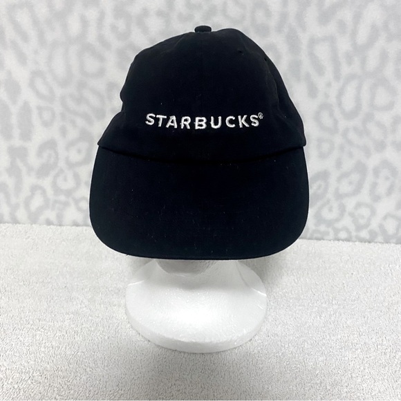 Starbucks Unisex Hat Cap Black Adjustable Barista Strapback Coffee Workwear - Picture 1 of 5